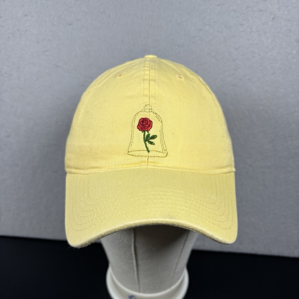 Disney Parks Adult Size Beauty and the Beast Rose Hat Tale as Old as Time Yellow